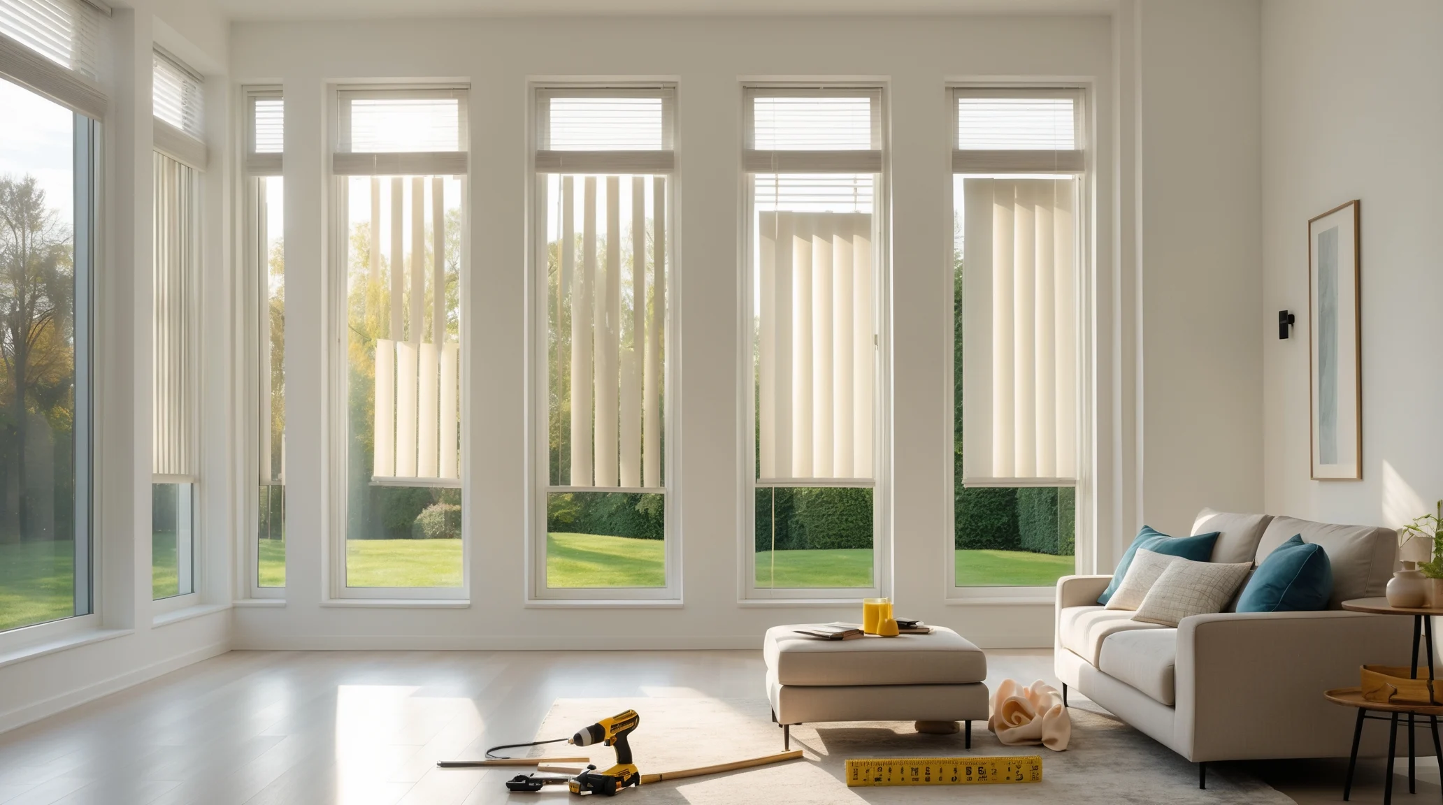 how to install vertical window blinds