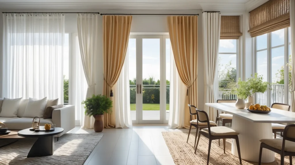 Curtains with Drapes for Living Spaces