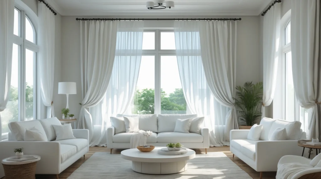 White Drapes and Modern Curtain Designs