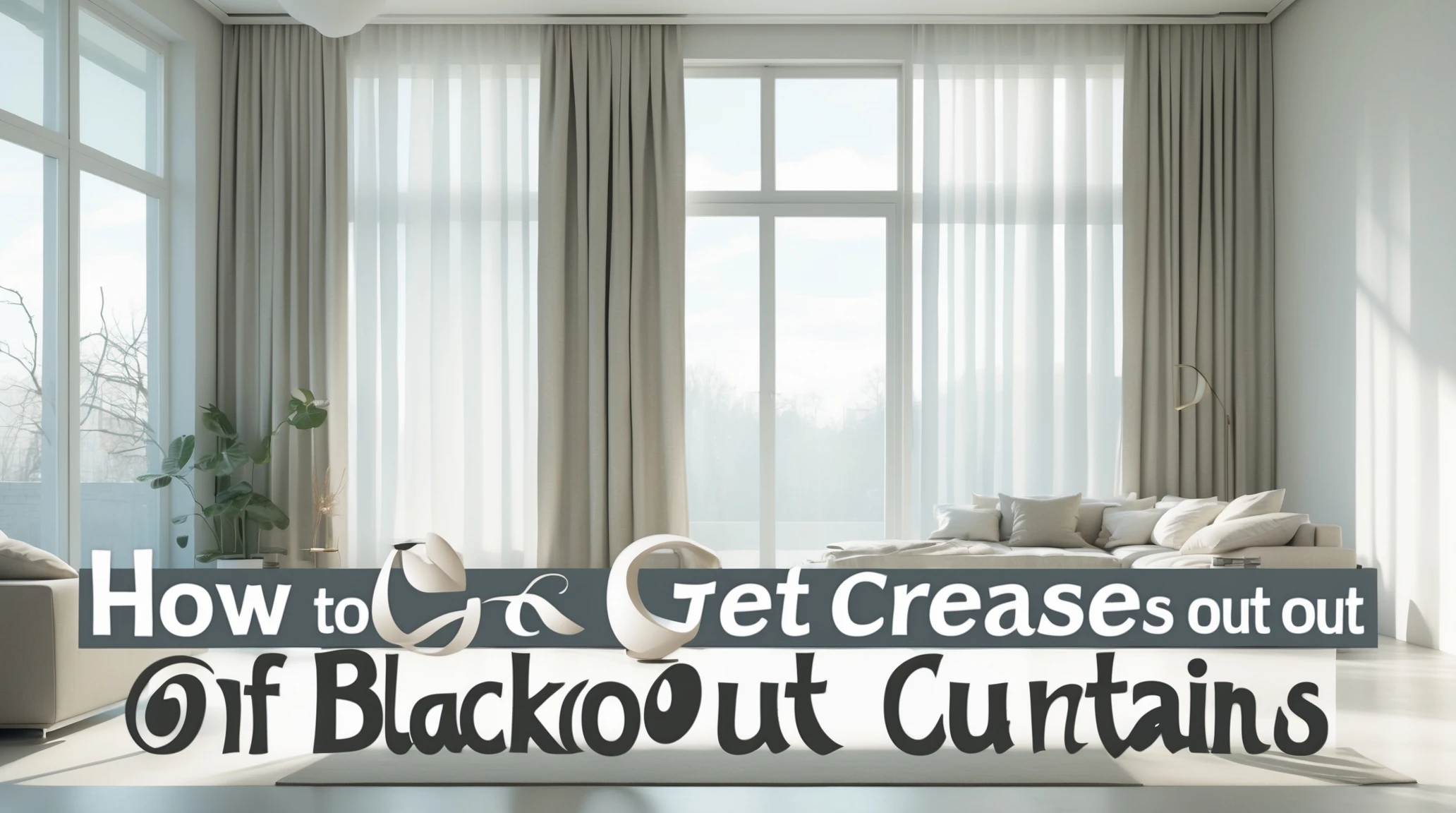 how to get creases out of blackout curtains